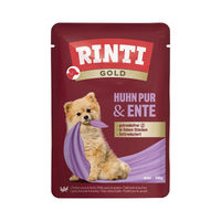 Produktbild von Rinti Gold Hundefutter Huhn und Ente mit hohem Fleischanteil 10x100g