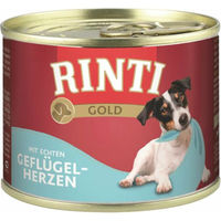 Produktbild von Rinti Gold Hundefutter Nass Geflügelherzen mit hohem Fleischanteil für alle Altersstufen 12 x 185 g - 12 x 185 g