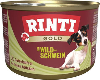 Rinti Gold Hundefutter Wildschwein Monoprotein Stückchen in Sauce 12 x 185 g - 12 x 185 g – Bild 1 von 5