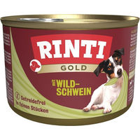 Produktbild von Rinti Gold Hundefutter Wildschwein Monoprotein Stückchen in Sauce 12 x 185 g - 12 x 185 g