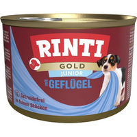 Produktbild von Rinti Gold Junior Hundefutter Geflügelstückchen in Sauce 12 x 185 g getreidefrei - 12 x 185 g