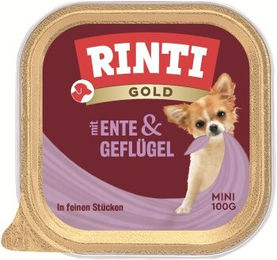 Produktbild von Rinti Gold Mini Hundefutter Ente und Geflügel mit hohem Fleischanteil 16x100 g - 16 x 100 g