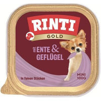 Produktbild von Rinti Gold Mini Hundefutter Ente und Geflügel mit hohem Fleischanteil 16x100 g - 16 x 100 g