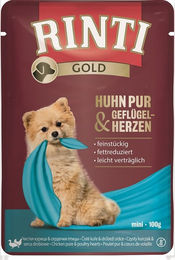 Rinti Gold Mini Hundefutter Huhn Pur und Geflügelherzen Monoprotein Adult 10 x 100 g - 10 x 100 g – Bild 1 von 6