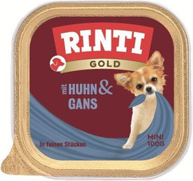 Produktbild von Rinti Gold Mini Hundefutter Huhn und Gans mit hohem Fleischanteil 16x100 g - 16 x 100 g