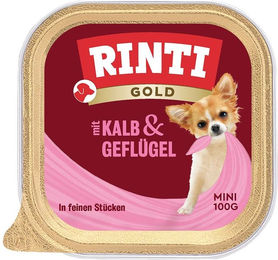 Rinti Gold Mini Hundefutter Kalb und Geflügel getreidefrei 16x100g – Bild 1 von 2