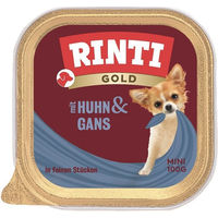 Produktbild von Rinti Gold Mini Hundefutter Nassfutter Huhn und Gans mit hohem Fleischanteil 16 x 100 g - 16 x 100 g