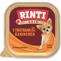 Produktbild von Rinti Gold Mini Hundefutter Nassfutter Truthahn und Kaninchen 16 x 100 g - 16 x 100 g