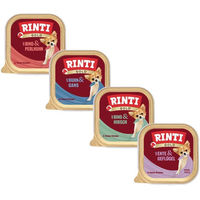 Produktbild von Rinti Gold Mini Hundefutter Stückchen in Sauce 4 Sorten 64x100g