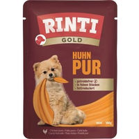 Produktbild von Rinti Gold Nassfutter Huhn für Hunde Adult mit hohem Fleischanteil ohne Farb- und Aromastoffe 10x100 g
