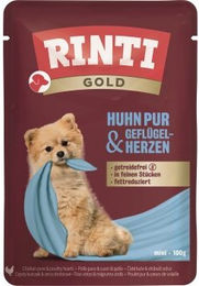 Rinti Gold Nassfutter Huhn und Geflügelherzen Adult Light zur Gewichtsreduktion 10x100 g – Bild 1 von 1