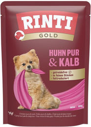 Produktbild von Rinti Gold Pouch Kalb Monoprotein Hundefutter Adult 10x100g