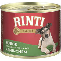Produktbild von Rinti Gold Senior Hund Mini Kaninchen Stückchen in Sauce getreidefrei 12 x 185 g - 12 x 185 g