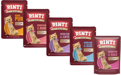 Rinti Gold Vielfalt Light Hundefutter Multibox mit Gewichtsreduktion 5x100g Pouches – Bild 1 von 2