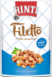 Rinti Hundefutter Filetto Huhn und Ente in Gelee 24 x 100 g - 24 x 100 g – Bild 1 von 4