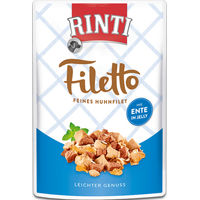 Produktbild von Rinti Hundefutter Filetto Huhn und Ente in Gelee 24 x 100 g - 24 x 100 g