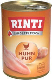 Produktbild von Rinti Hundefutter Huhn pur Monoprotein Stückchen in Sauce getreidefrei hypoallergen 12x400 g - 12 x 400 g