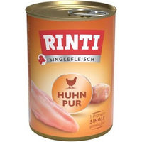 Produktbild von Rinti Hundefutter Huhn pur Monoprotein Stückchen in Sauce getreidefrei hypoallergen 12x400 g - 12 x 400 g