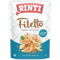 Produktbild von Rinti Hundefutter Huhn und Lachs in Gelee 24x100g