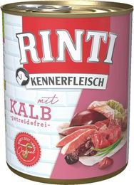 Rinti Hundefutter Kennerfleisch Kalb Stückchen in Sauce getreidefrei 12 x 800 g - 12 x 800 g – Bild 1 von 8