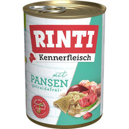 Produktbild von Rinti Hundefutter Kennerfleisch mit Pansen Rind Stückchen in Sauce 24x400g