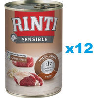 Produktbild von Rinti Hundefutter Sensible Lamm mit Reis Hypoallergen Adult 12x400 g