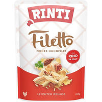 Produktbild von Rinti Hundefutter Stückchen in Gelee Huhn und Rind Adult 24x100g