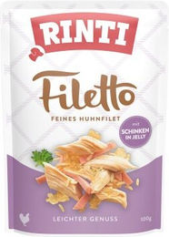 Produktbild von Rinti Hundeschonkost Filets Huhn und Schinken 24x100 g - 24 x 100 g