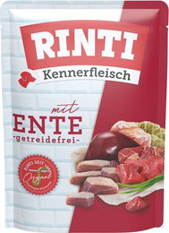 Rinti Kennerfleisch Ente Hund Nassfutter Stückchen in Sauce Adult Getreidefrei 10 x 400 g - 10 x 400 g – Bild 1 von 4