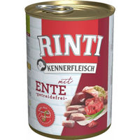 Produktbild von Rinti Kennerfleisch Ente Hundefutter Adult Getreidefrei mit hohem Fleischanteil Stückchen in Sauce 24 x 400 g - 24 x 400 g
