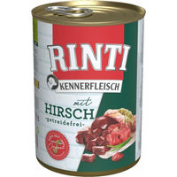 Produktbild von Rinti Kennerfleisch Hirsch Hund Nassfutter Adult Stückchen in Sauce Getreidefrei 12 x 400 g