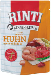 Rinti Kennerfleisch Huhn Nassfutter für Hunde Adult Stückchen in Sauce 10 x 400 g getreidefrei mit hohem Fleischanteil - 10 x 400 g – Bild 1 von 6
