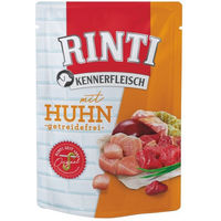 Produktbild von Rinti Kennerfleisch Huhn Nassfutter für Hunde Adult Stückchen in Sauce 10 x 400 g getreidefrei mit hohem Fleischanteil - 10 x 400 g