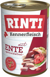Produktbild von Rinti Kennerfleisch Hund Adult Ente Stückchen in Sauce 24x400g