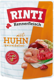 Rinti Kennerfleisch Hund Adult Huhn und Rind Pouch 10x400g ohne Farb- und Aromastoffe – Bild 1 von 2