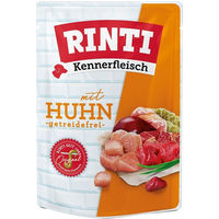 Produktbild von Rinti Kennerfleisch Hund Adult Huhn und Rind Pouch 10x400g ohne Farb- und Aromastoffe