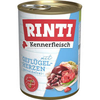 Produktbild von Rinti Kennerfleisch Hund Adult Rind mit Geflügelherzen in Sauce hoher Fleischanteil 24x400g