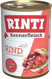 Produktbild von Rinti Kennerfleisch Hund Adult Rind Stückchen in Sauce ohne Farb- und Aromastoffe 24x400g