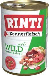 Produktbild von Rinti Kennerfleisch Hund Adult Rind und Wild ohne Farb- und Aromastoffe 24x400g