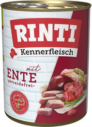 Produktbild von Rinti Kennerfleisch Hund Ente mit hohem Fleischanteil 12x800g