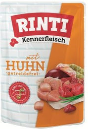 Produktbild von Rinti Kennerfleisch Hund Nassfutter Adult Huhn Stückchen in Sauce 10x400 g mit hohem Fleischanteil - 10 x 400 g