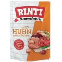 Produktbild von Rinti Kennerfleisch Hund Nassfutter Adult Huhn Stückchen in Sauce 10x400 g mit hohem Fleischanteil - 10 x 400 g