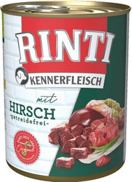 Rinti Kennerfleisch Hund Nassfutter Hirsch Getreidefrei mit hohem Fleischanteil 12 x 800 g - 12 x 800 g – Bild 1 von 9