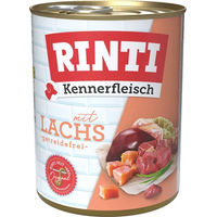 Produktbild von Rinti Kennerfleisch Hund Nassfutter Lachs Stückchen in Sauce Adult Getreidefrei 12 x 800 g - 12 x 800 g
