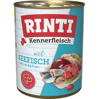 Produktbild von Rinti Kennerfleisch Hund Nassfutter Seefisch Stückchen in Sauce getreidefrei ohne Zucker hoher Fleischanteil 24 x 800g - 24 x 800 g