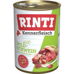 Produktbild von Rinti Kennerfleisch Hund Wildschwein Stückchen in Sauce 24x400g