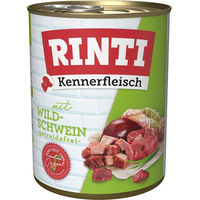 Produktbild von Rinti Kennerfleisch Hund Wildschwein Stückchen in Sauce ohne Farb- und Aromastoffe 24x800g