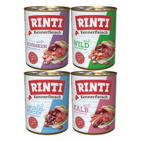 Produktbild von Rinti Kennerfleisch Hundefutter Adult Stückchen in Sauce Mischpaket 12x800g