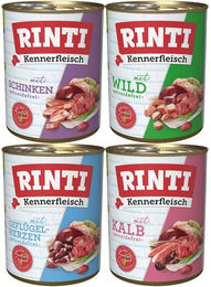 Produktbild von Rinti Kennerfleisch Hundefutter Adult Stückchen in Sauce Mix 24x800g