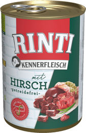 Rinti Kennerfleisch Hundefutter Hirsch Adult Stückchen in Sauce getreidefrei 24 x 400g - 24 x 400 g – Bild 1 von 6